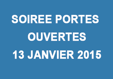 Soirée Portes Ouvertes le 13 janvier