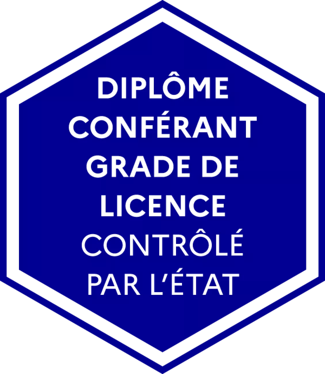 Diplôme conférant grade de licence contrôlé par l'état